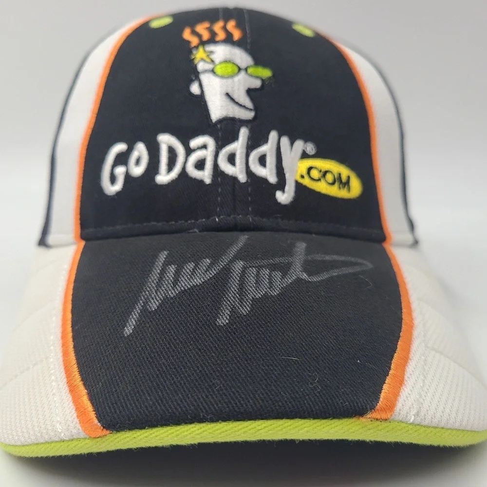 Mark Martin Hat Adjustable Chase Black NASCAR #5 Go Daddy Signed Autographed Men